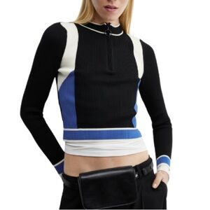 Mango | Color-block Ribbed Sweater